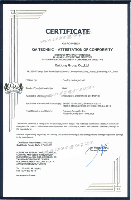 5-Ruidong_Rooftop Packaged Unit_CE
